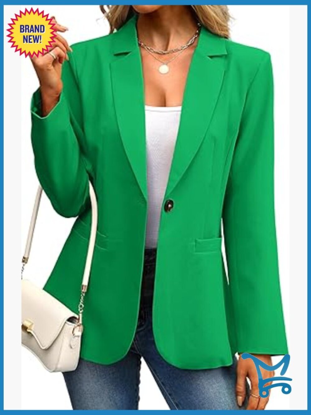 Women's Blazer Business Casual Lightweight Suit Jacket Long Sleeve Slim Fit
